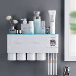 Smart Wall-Mounted Toothpaste Dispenser with Magnetic Holder