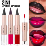 2-in-1 Double-Ended Matte Liquid Lipstick & Lipliner Pencils Set