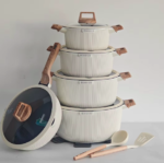 Aluminum Alloy Ceramic Coated Cooking Pot Set - Image 3