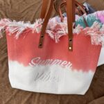 Tassel Canvas Magnetic Clasp Shoulder Bag - Image 4