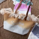 Tassel Canvas Magnetic Clasp Shoulder Bag